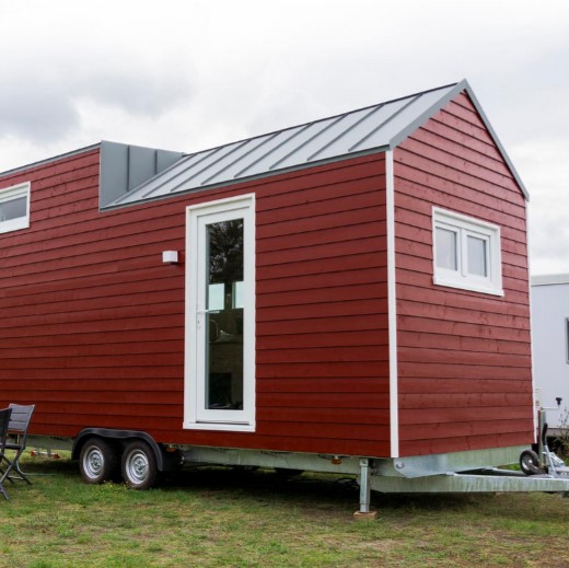 Foto eines Tiny-House, Mobil-Home, Mobilheim, Wohnwagen von Architekt Oliver Schilling.